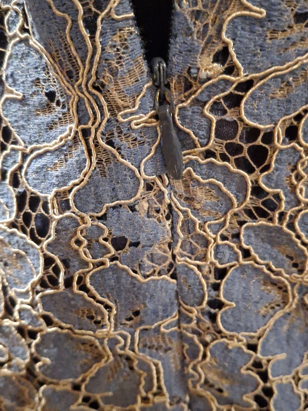 Adelyn Rae Blue Lace Long-Sleeve Fit & Flare Dress - Picture 8 of 8